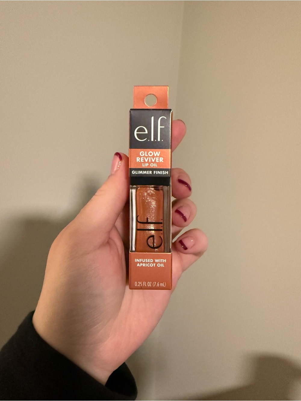 elf Glow Reviver Lip Oil Glimmer Finish Super Neutral